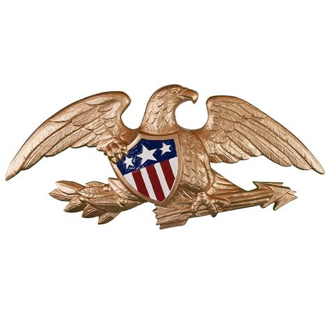 metal eagle for house silver|23″ Aluminum Deluxe Wall Eagle – Montague Metal .